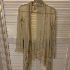 Cream Cardigan Shawl
